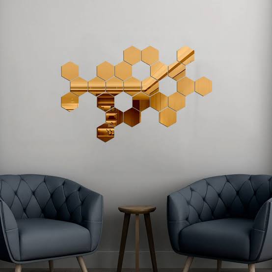 12 pieces Acrylic Wall decor unbreakable mirrors in just..